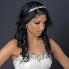 Lt Amber Blush Pearl  Crystal Headband