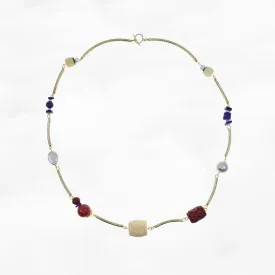 Metropolis Hermit Gems Station Necklace 24 Inch