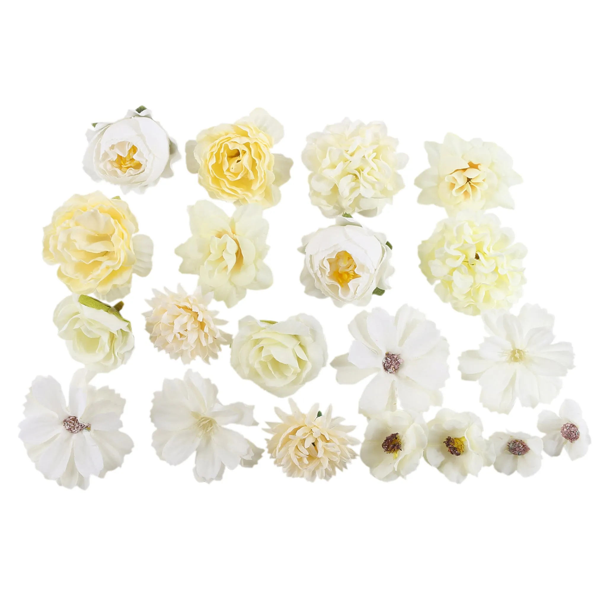 Mini Silk Flower Heads for DIY Crafts