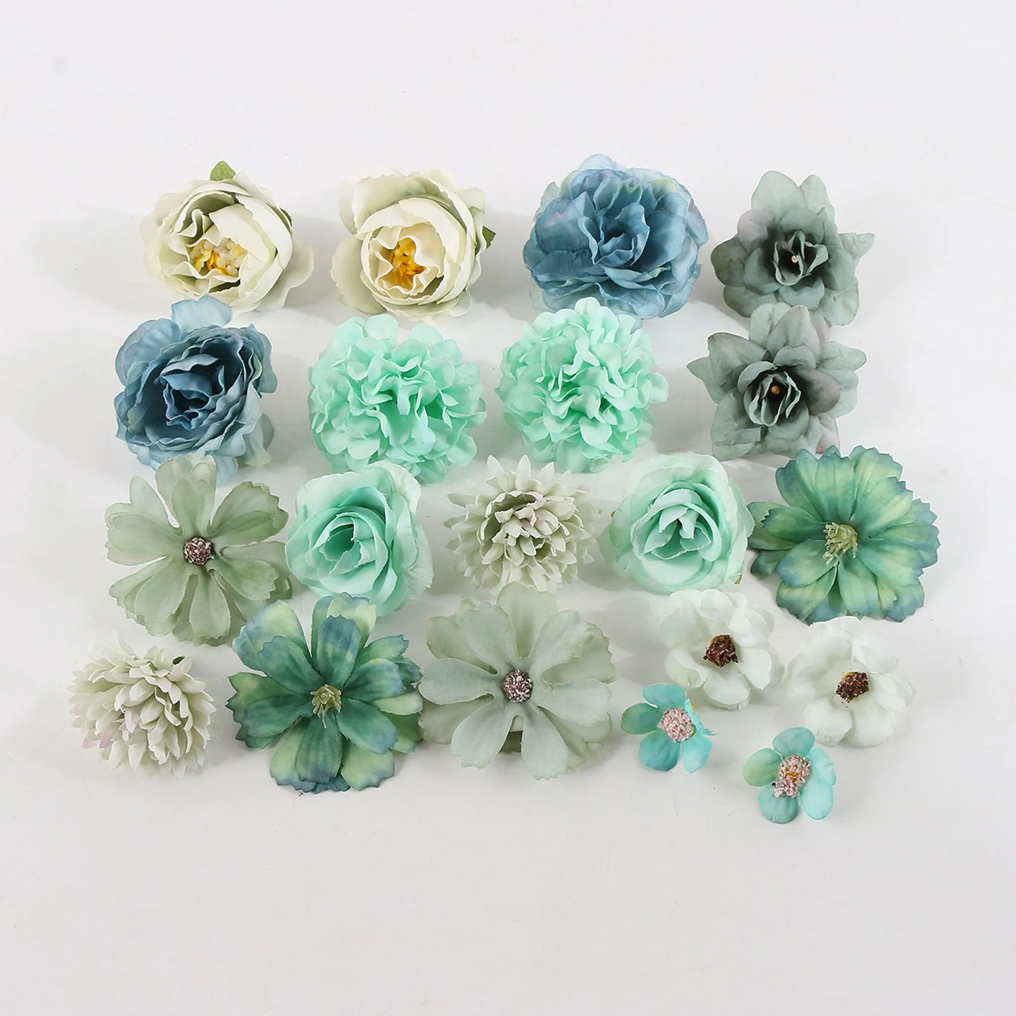 Mini Silk Flower Heads for DIY Crafts