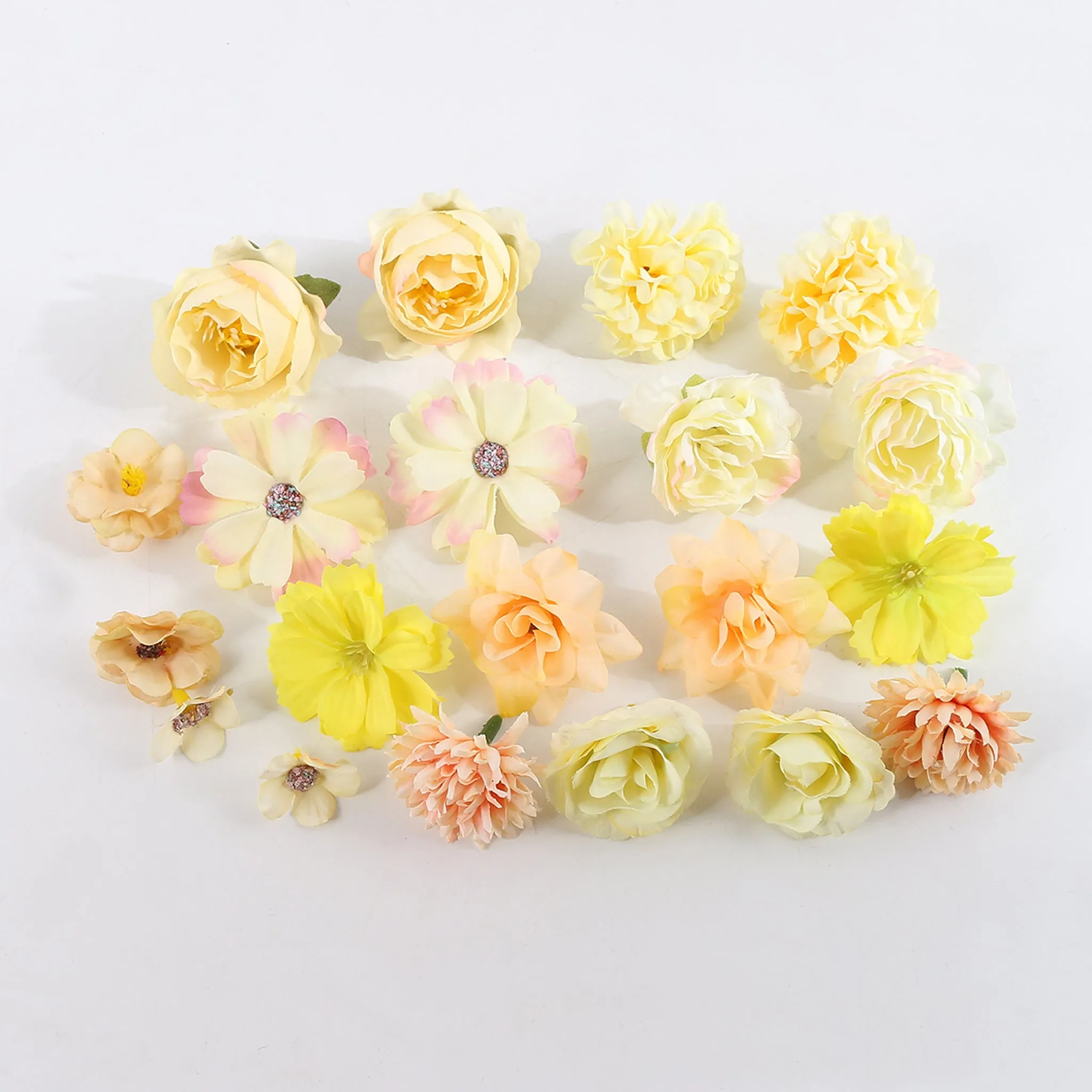 Mini Silk Flower Heads for DIY Crafts
