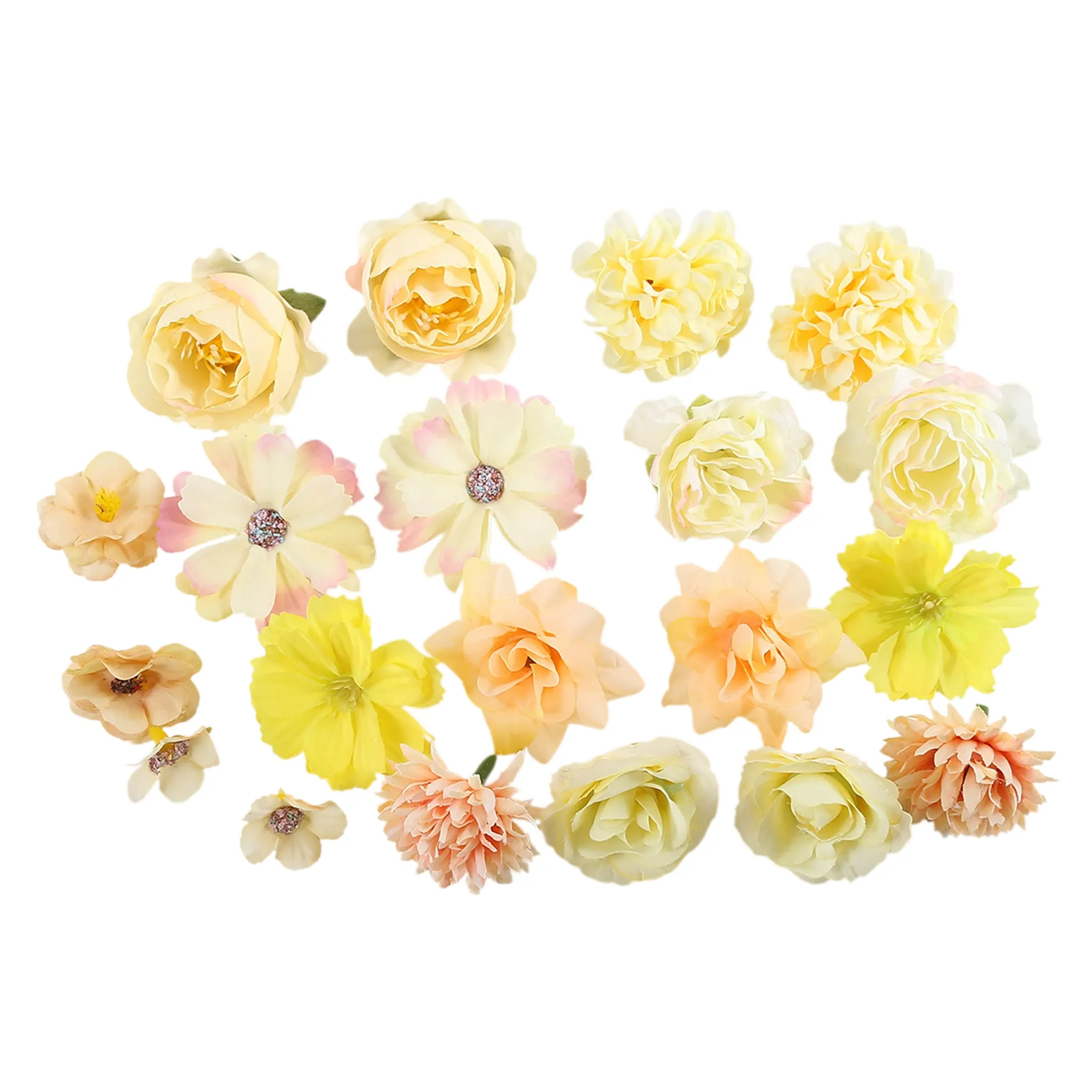 Mini Silk Flower Heads for DIY Crafts