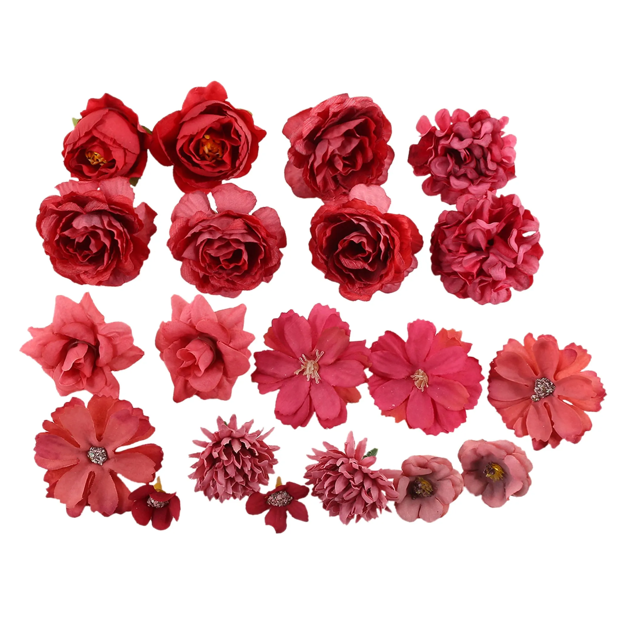 Mini Silk Flower Heads for DIY Crafts