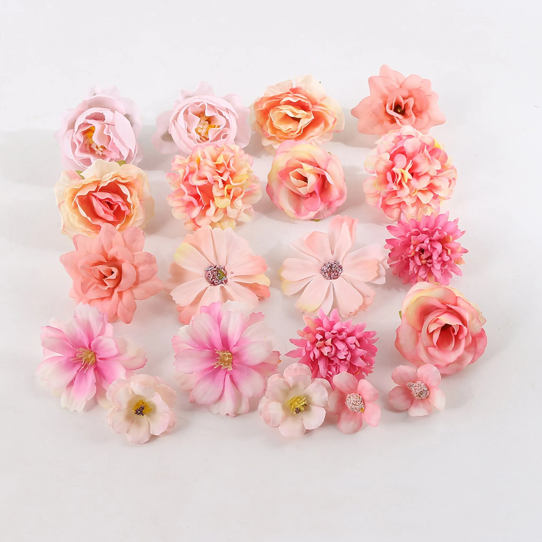 Mini Silk Flower Heads for DIY Crafts