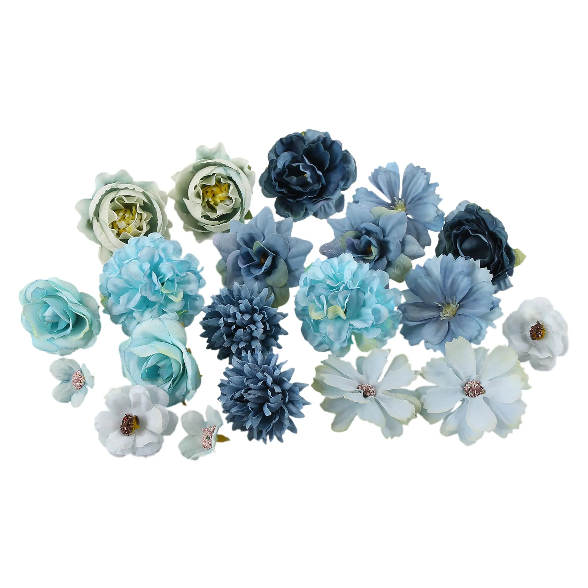 Mini Silk Flower Heads for DIY Crafts