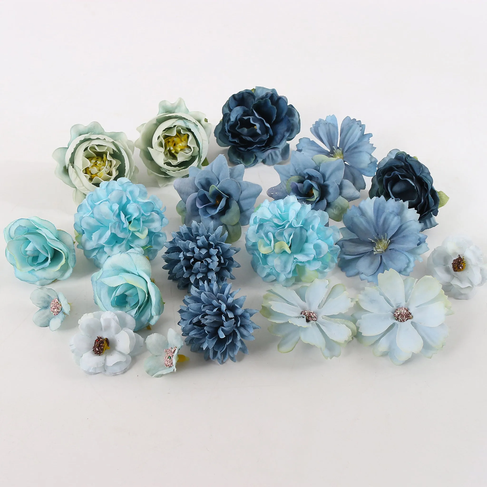 Mini Silk Flower Heads for DIY Crafts