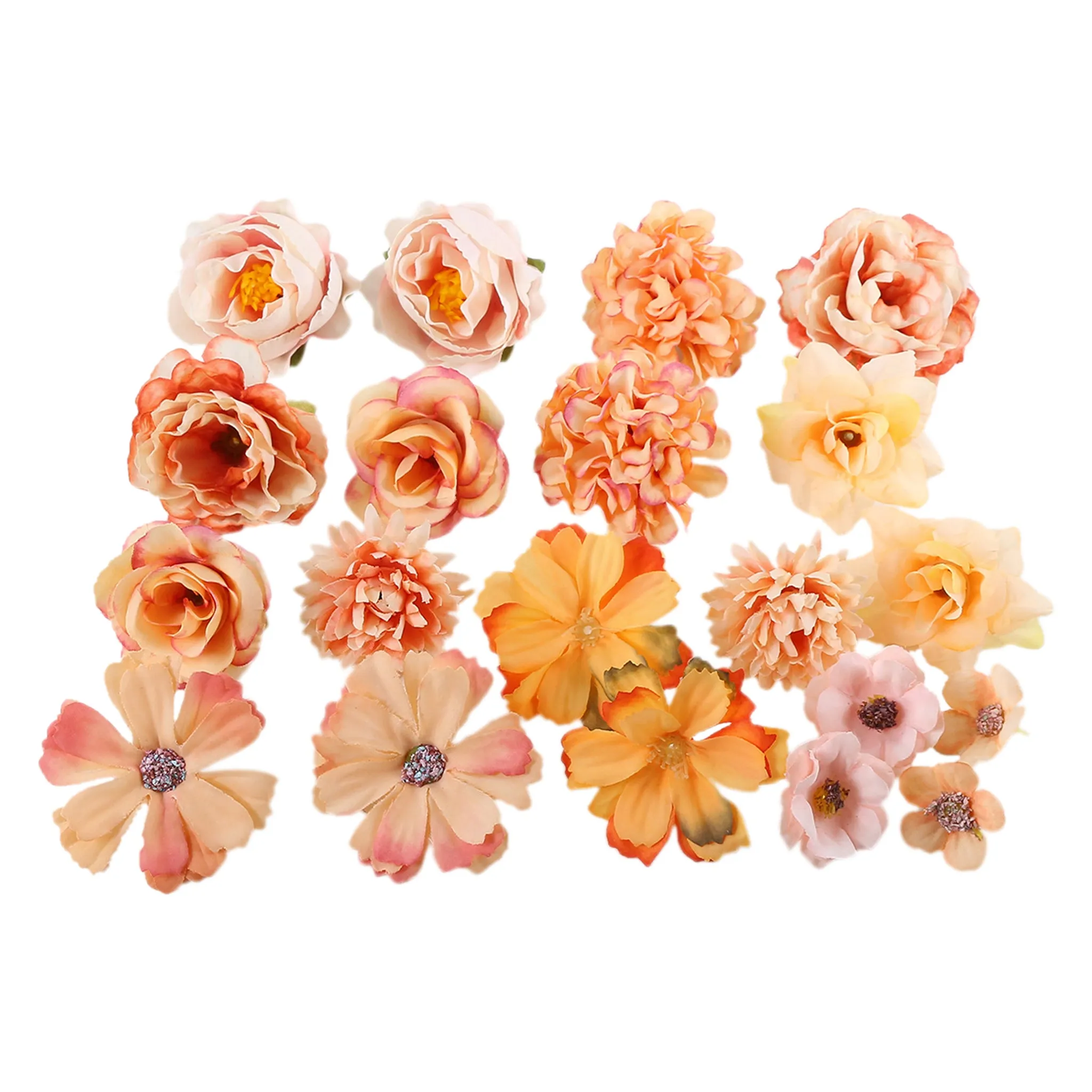 Mini Silk Flower Heads for DIY Crafts