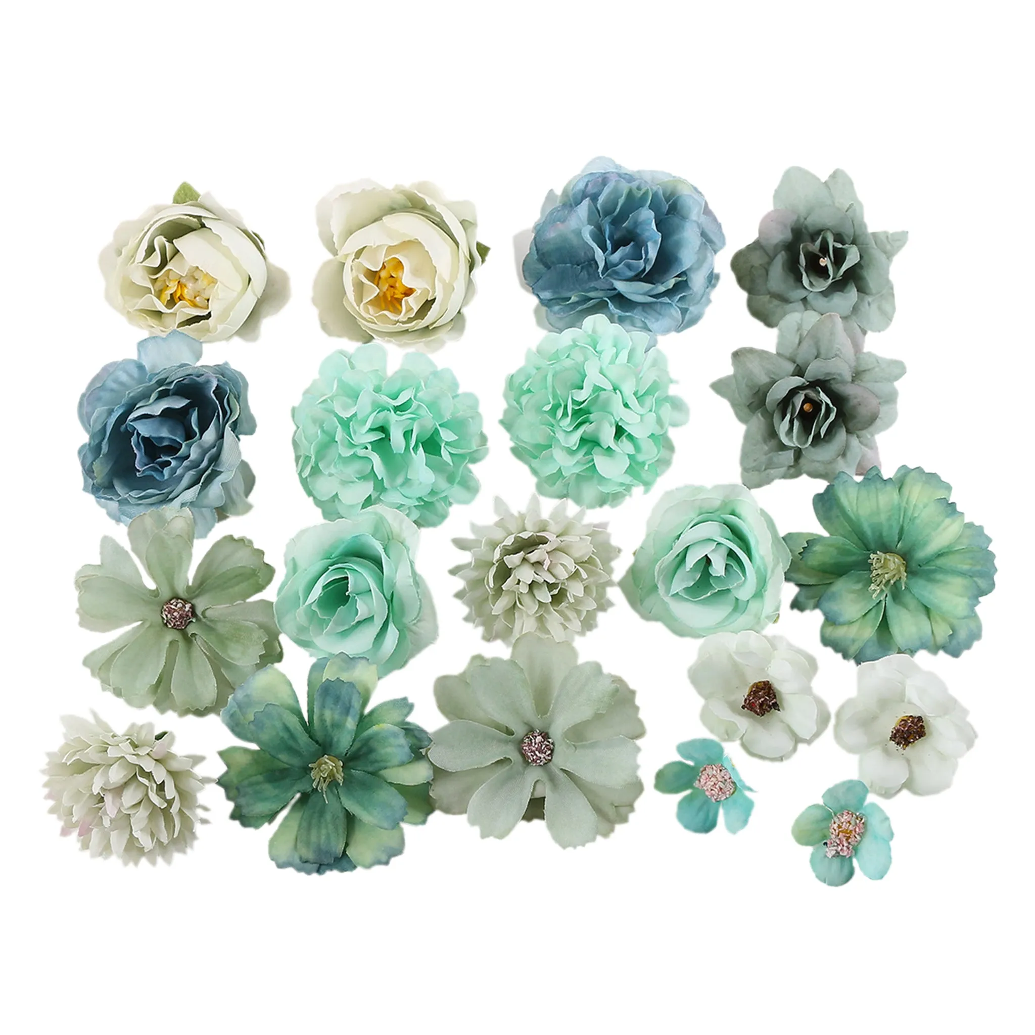 Mini Silk Flower Heads for DIY Crafts