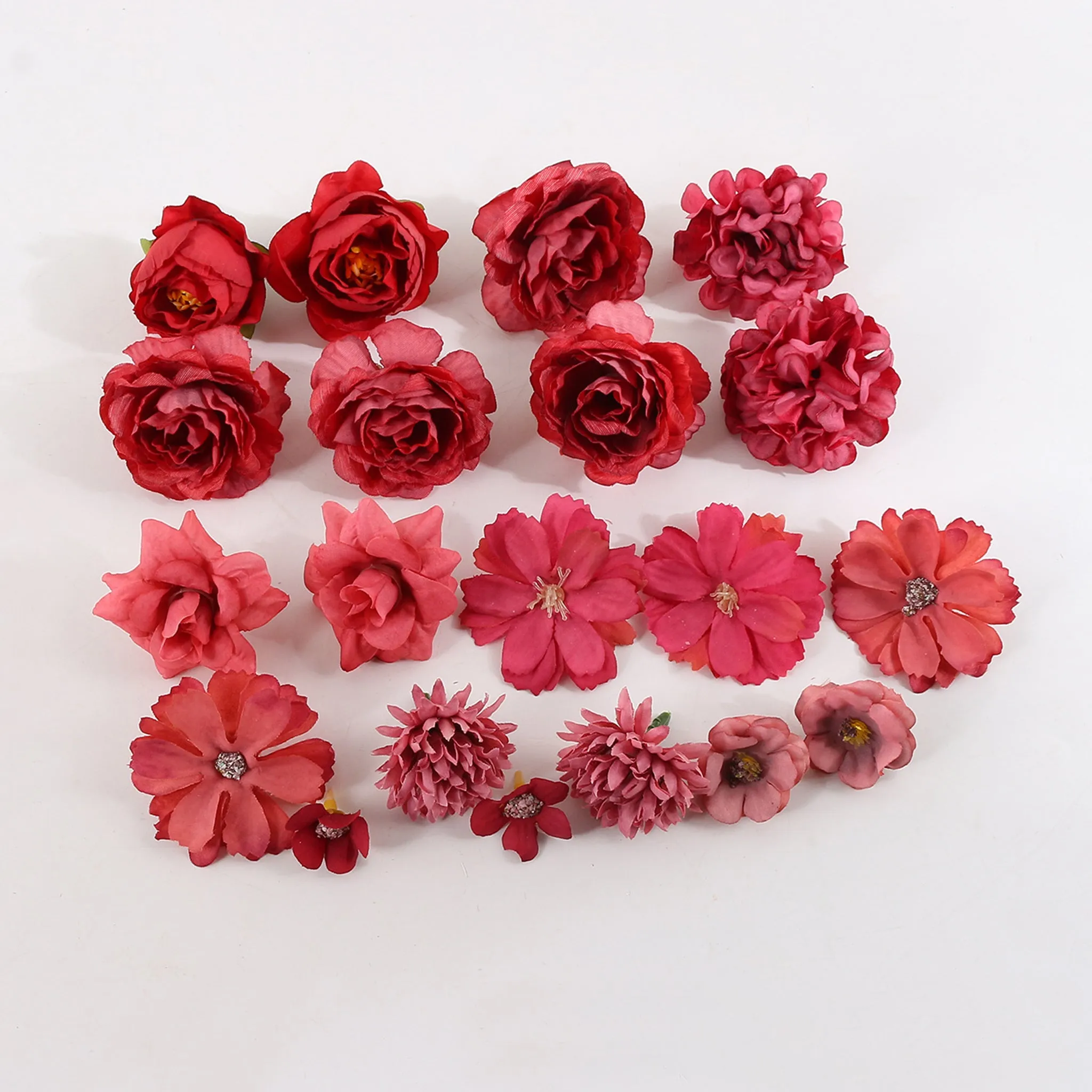 Mini Silk Flower Heads for DIY Crafts
