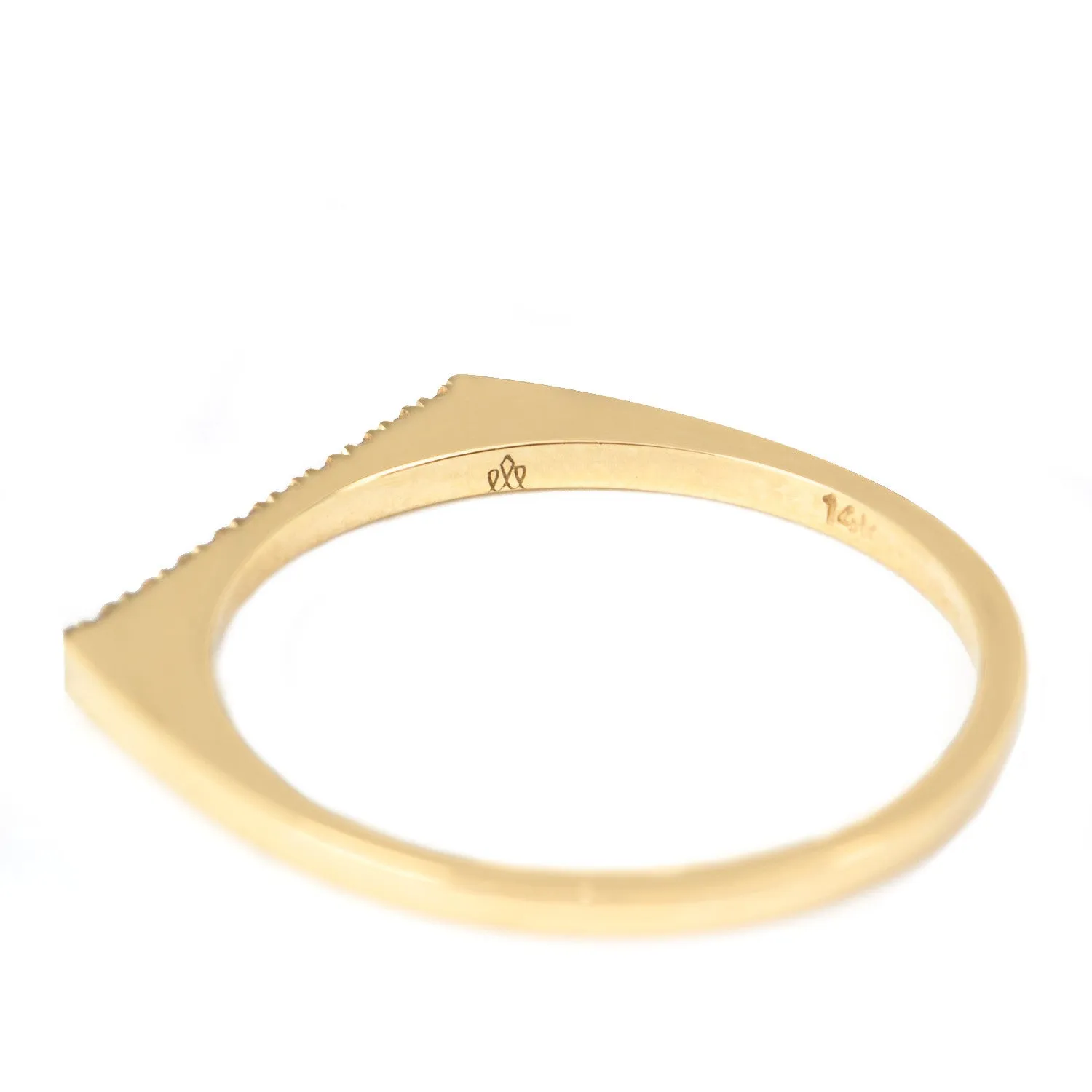Miranda Encrusted Gold Ring Black Diamonds