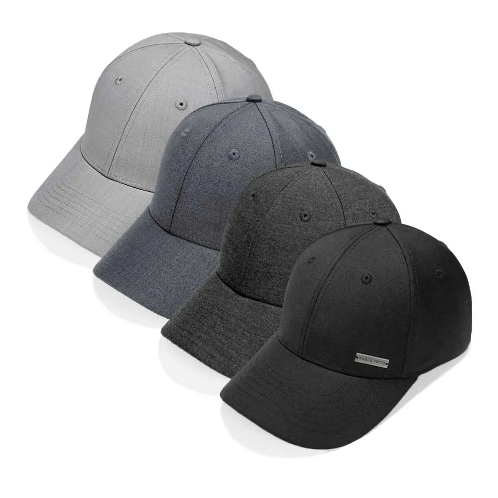 Monochrome Baseball Caps 4-Pack