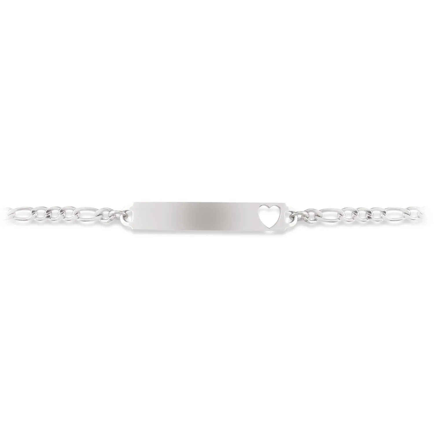 My First ID Bracelet with Cut Out Heart Plaque