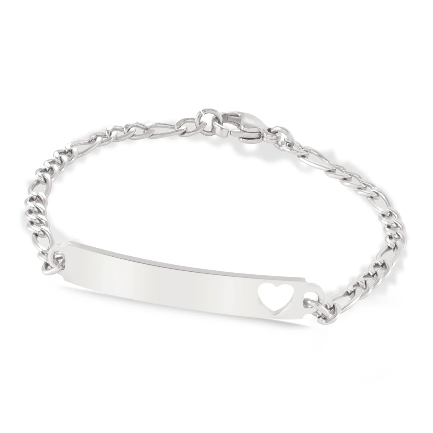 My First ID Bracelet with Cut Out Heart Plaque