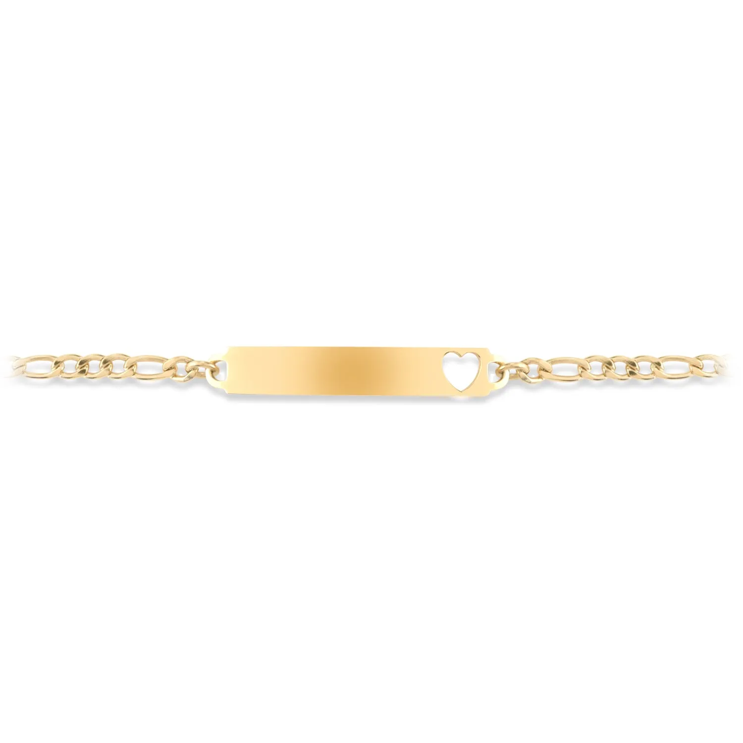 My First ID Bracelet with Cut Out Heart Plaque