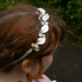 Netherfield Ball Regency Leaf and Flower Hair Accessory
