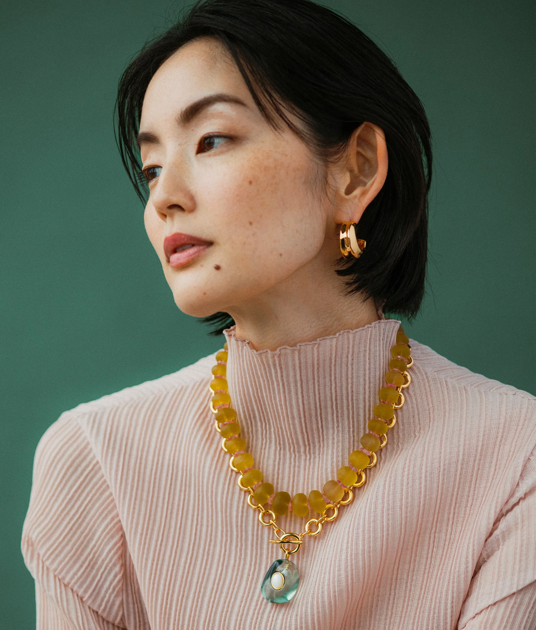 Onda Hoops in Gold