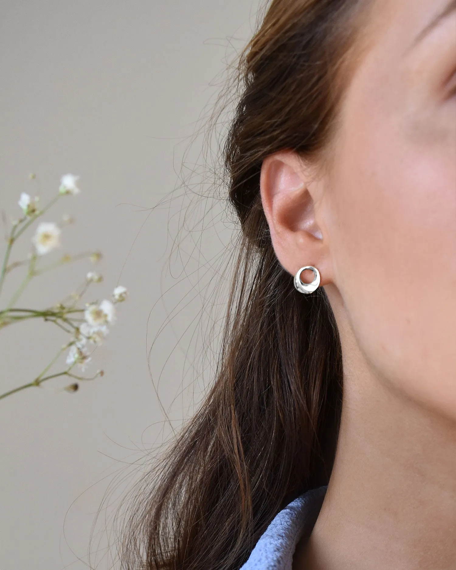 Orbit drop studs silver