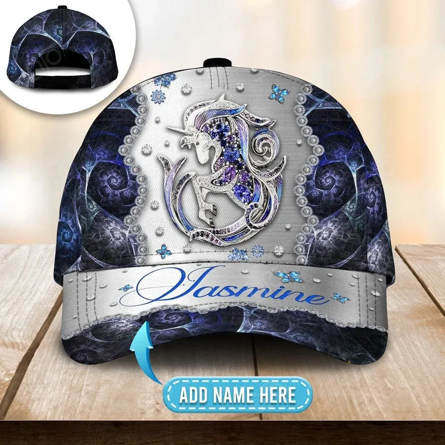 Personalized Unicorn 3D Baseball Cap for Daughter, Unicorn Hat for Her Unicorn Lovers