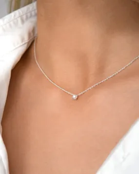 Petite Pearl necklace silver