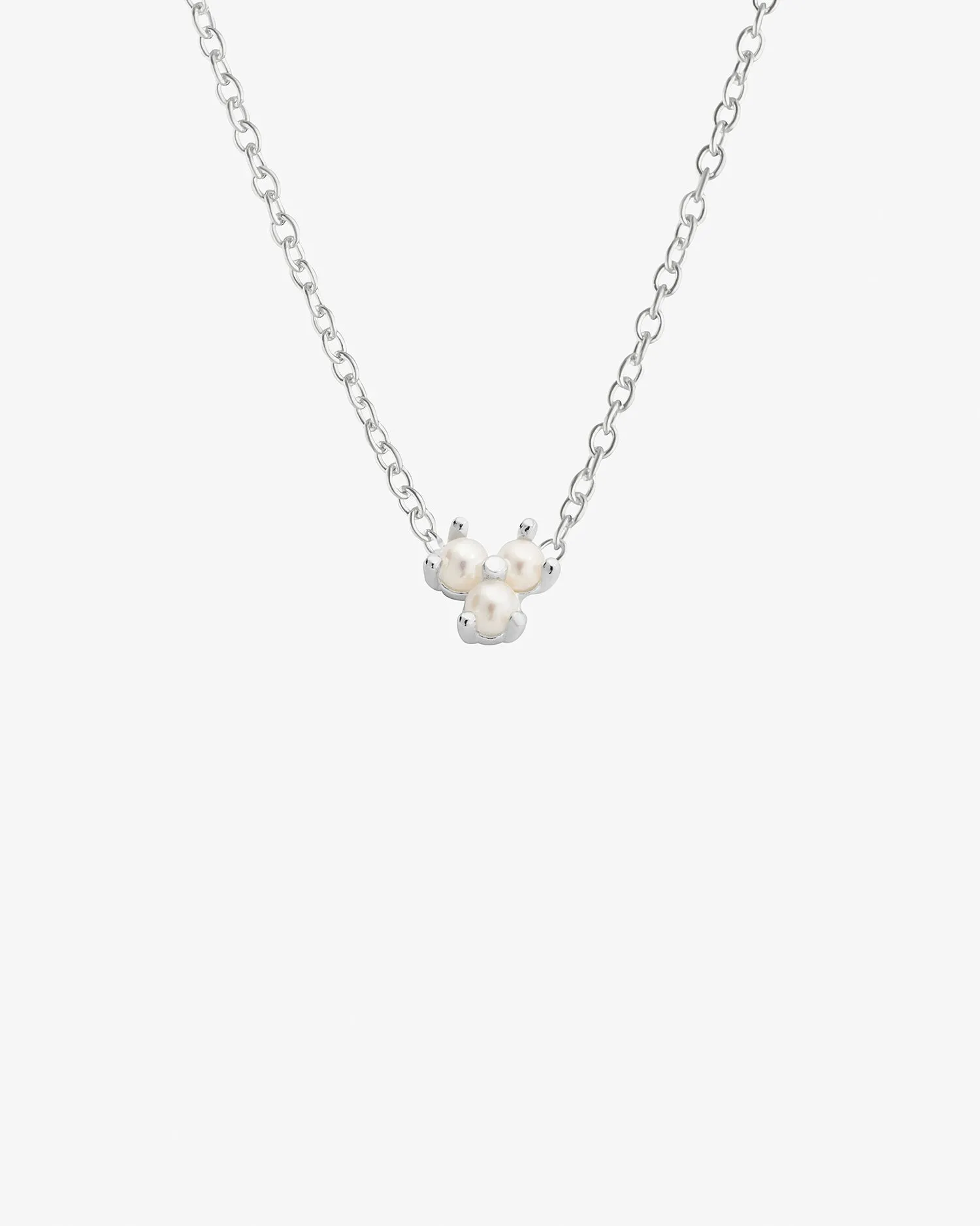 Petite Star pearl necklace silver