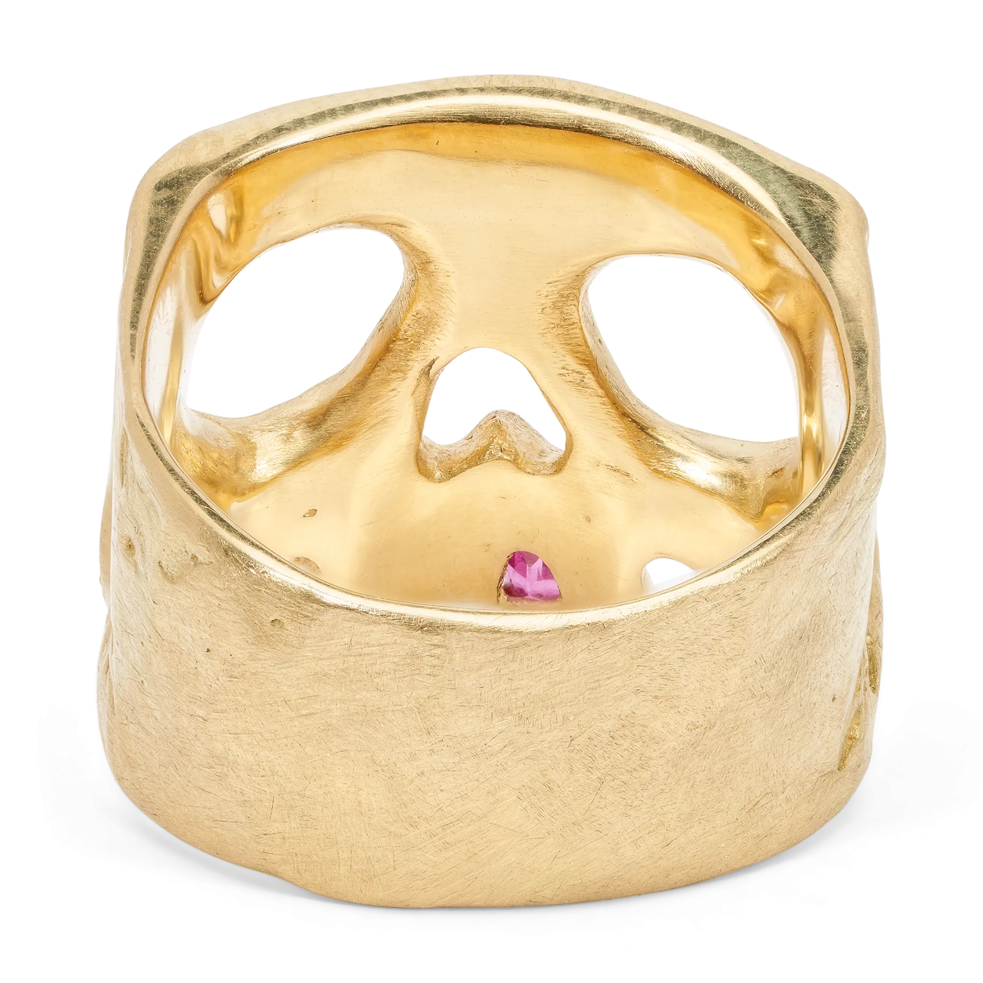 Customized Pink Snaggletooth Skull Ring for Unique Style - Handcrafted to Order