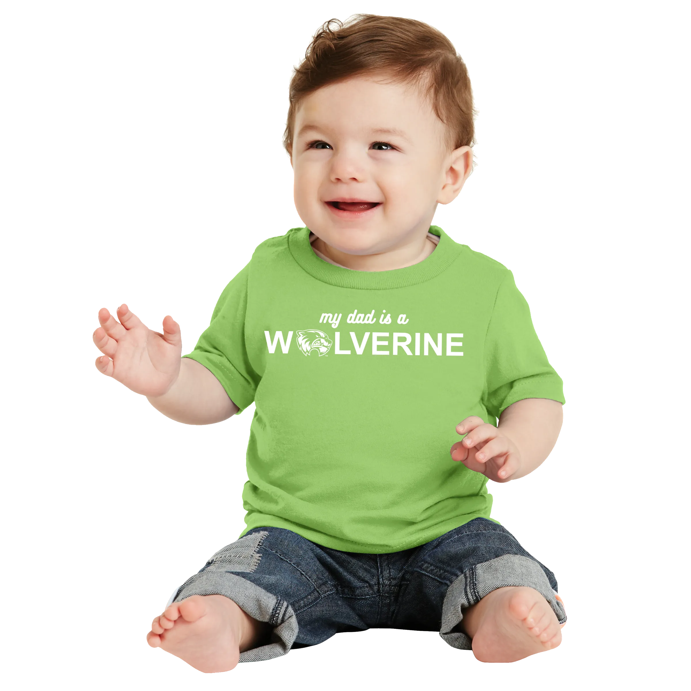 Port & Company Infant Core Cotton Tee - My Dad is a Wolverine