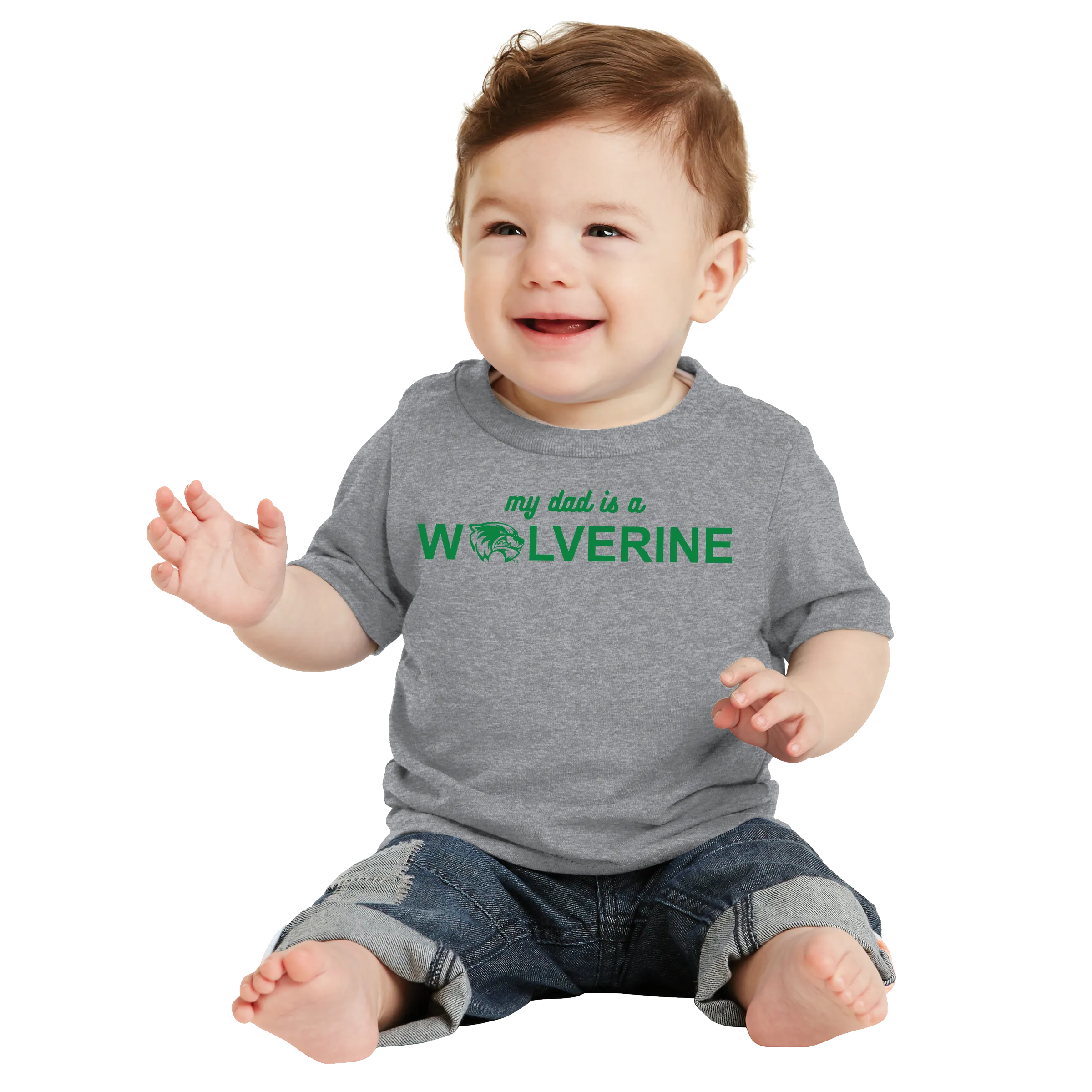 Port & Company Infant Core Cotton Tee - My Dad is a Wolverine