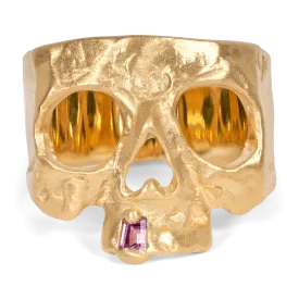 Purple Snaggletooth Skull Ring - Made to Order