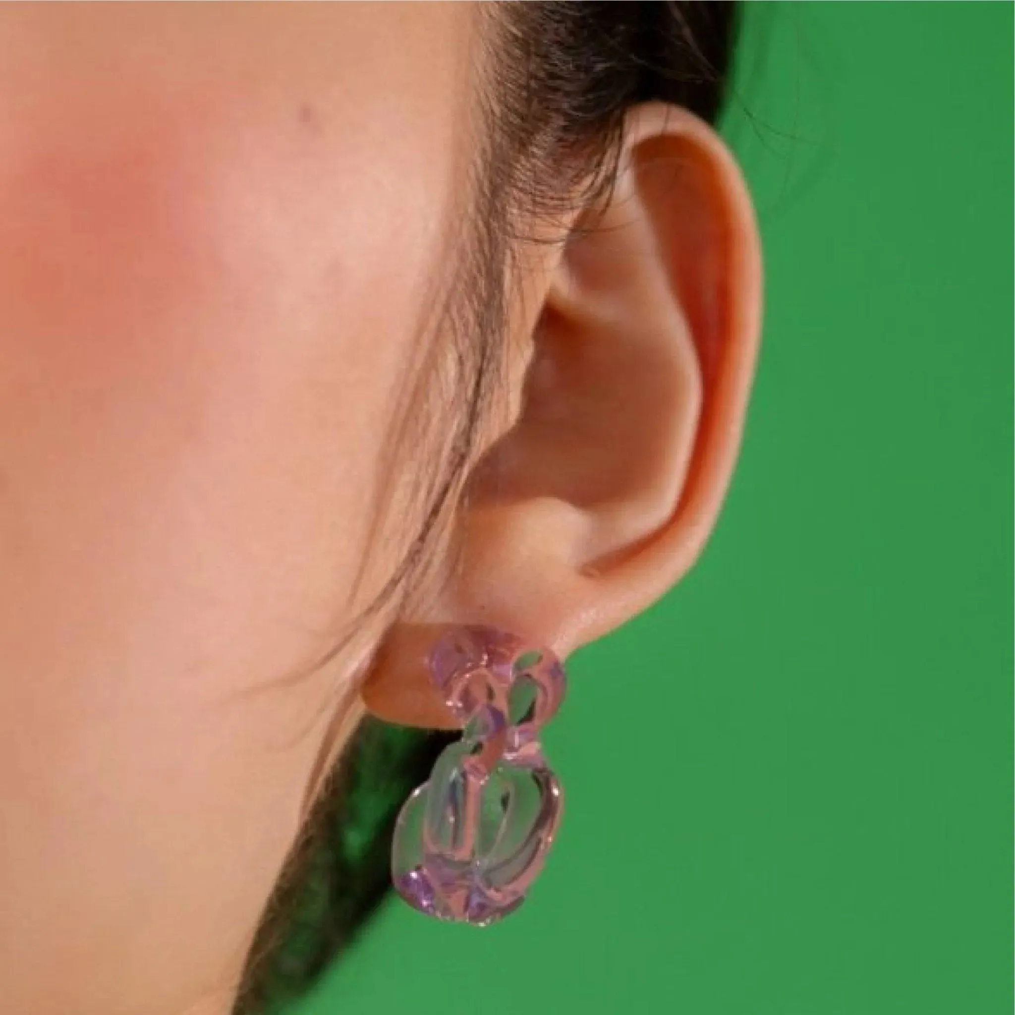 Ribbon Hoop Earrings