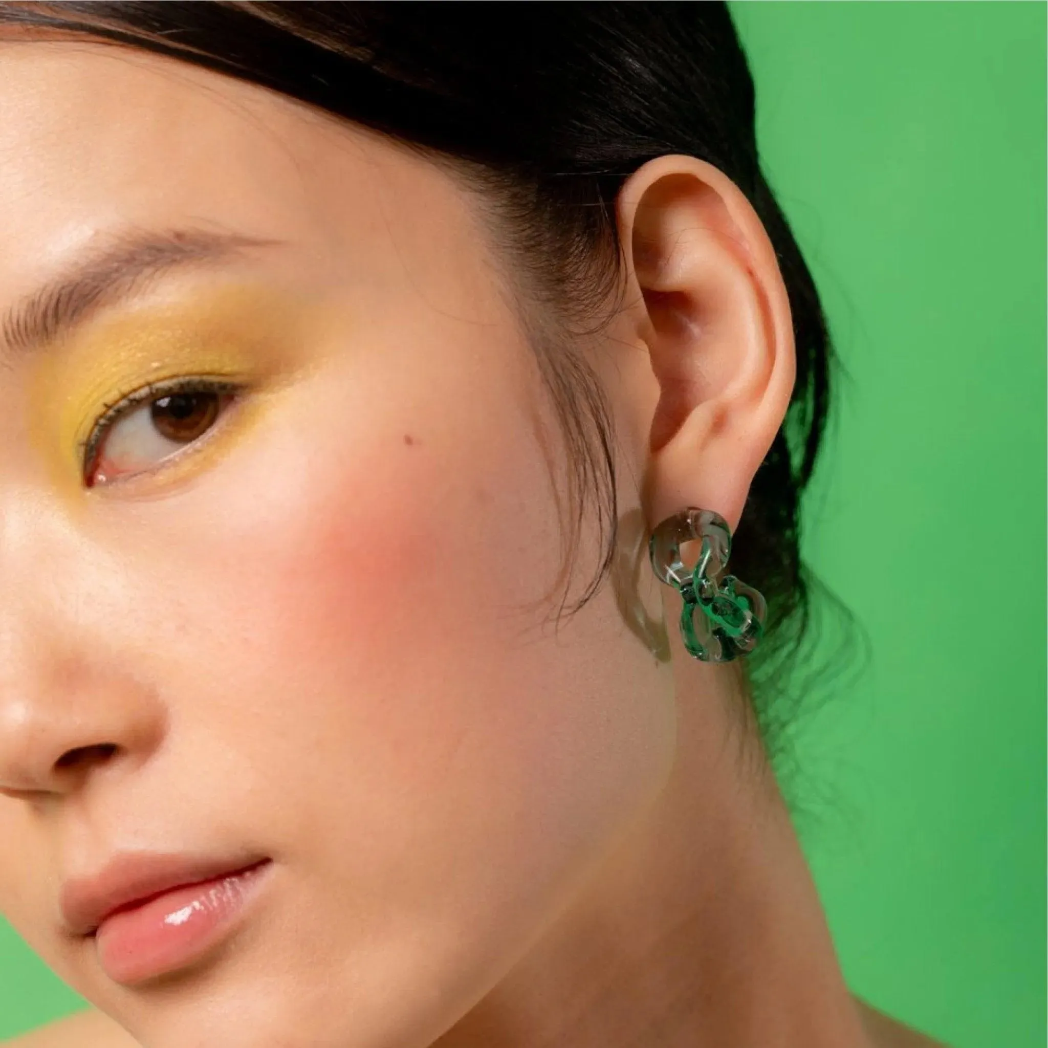 Ribbon Hoop Earrings