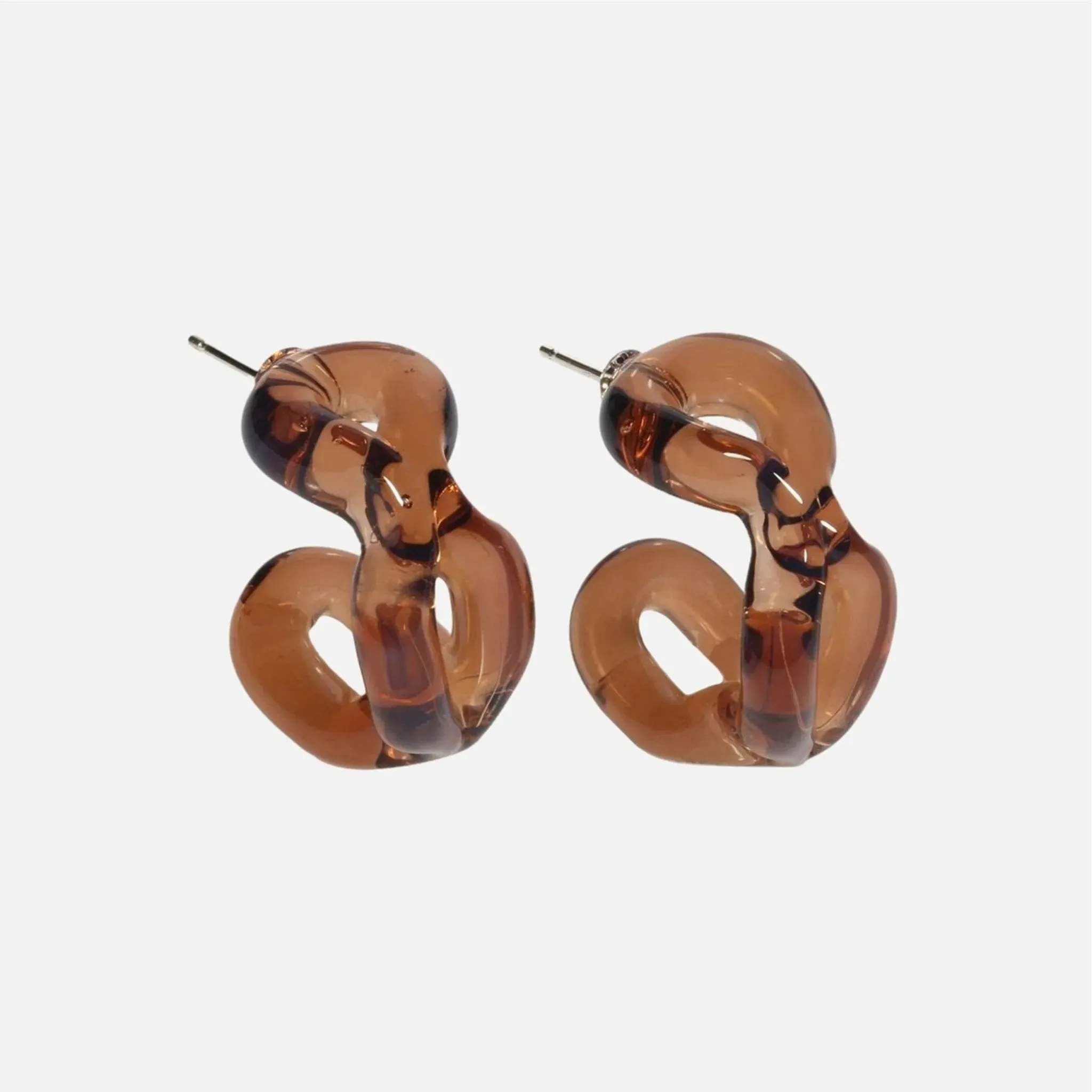 Ribbon Hoop Earrings