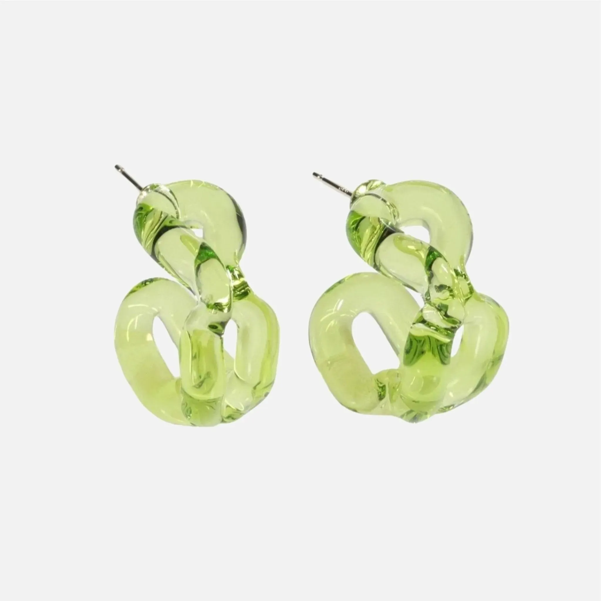 Ribbon Hoop Earrings