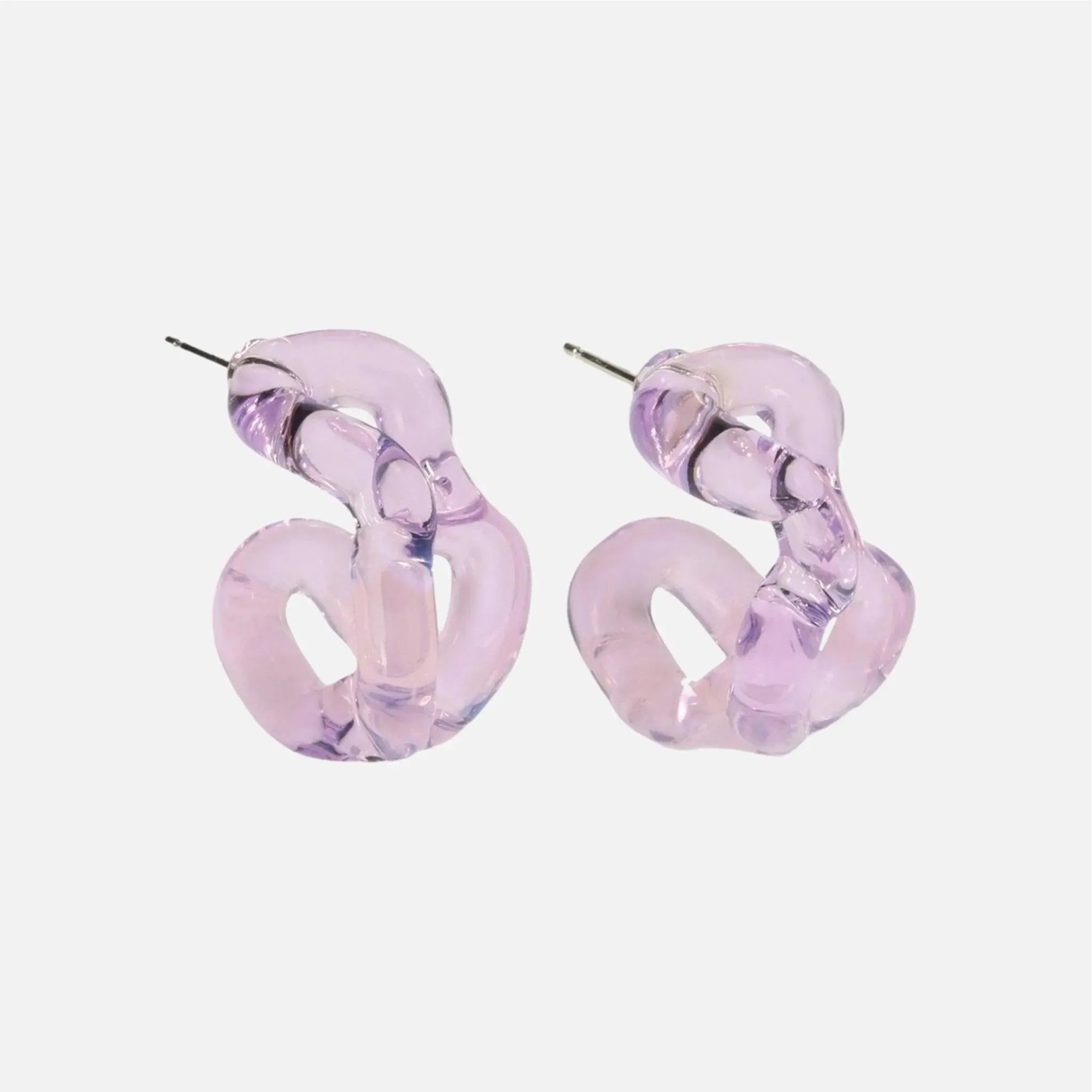 Ribbon Hoop Earrings