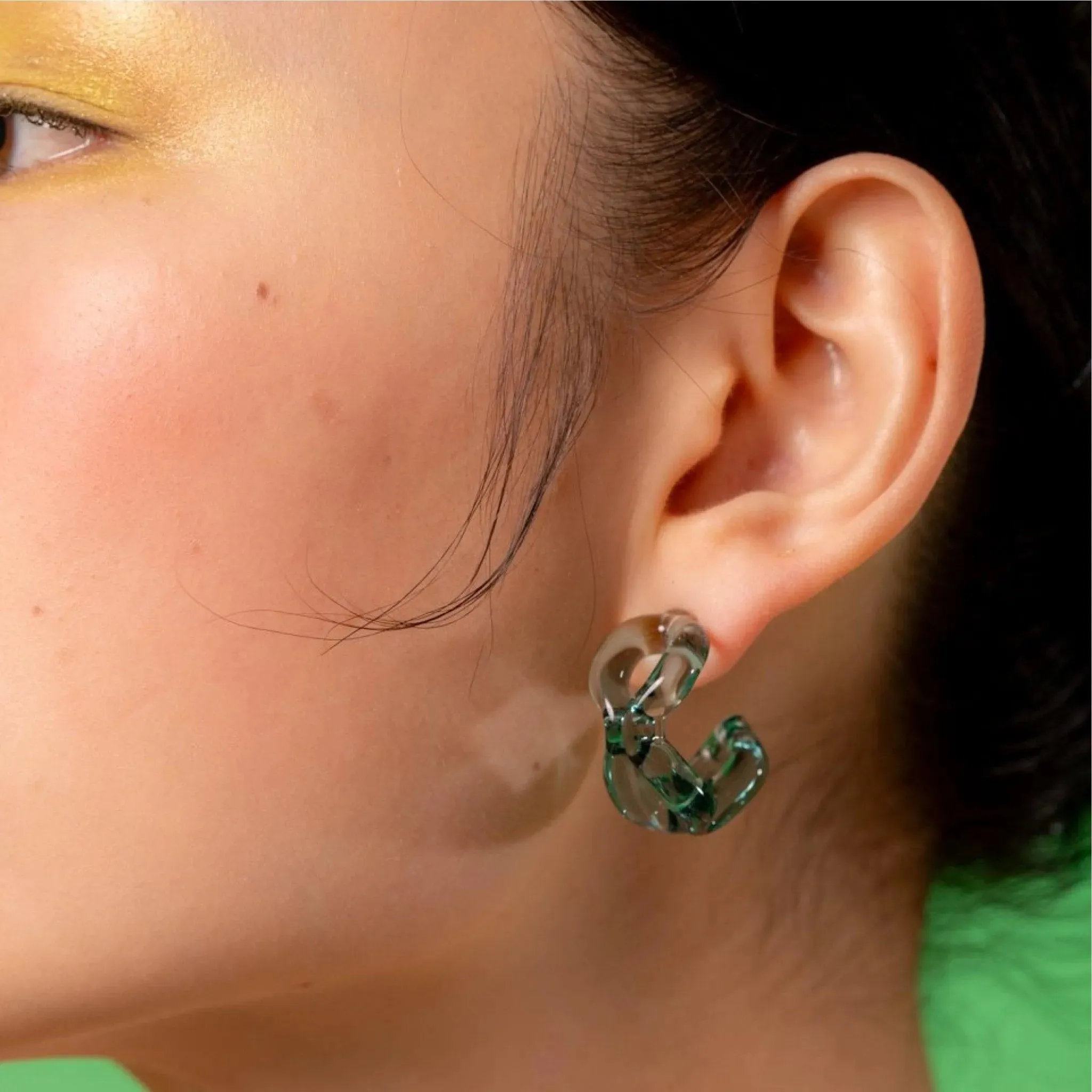 Ribbon Hoop Earrings
