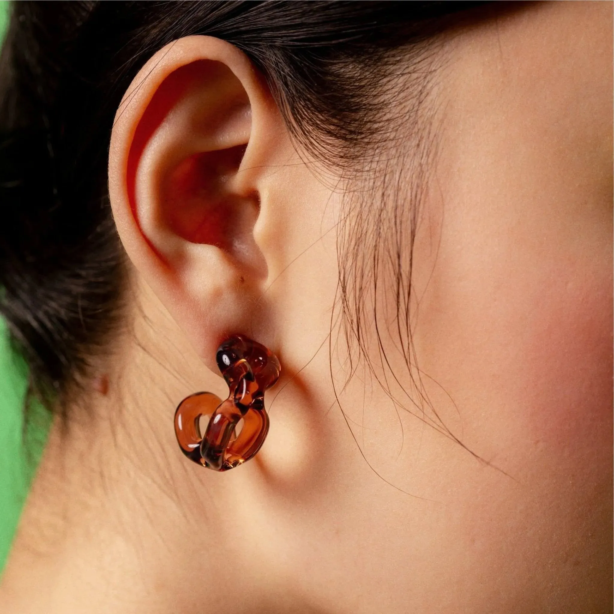Ribbon Hoop Earrings