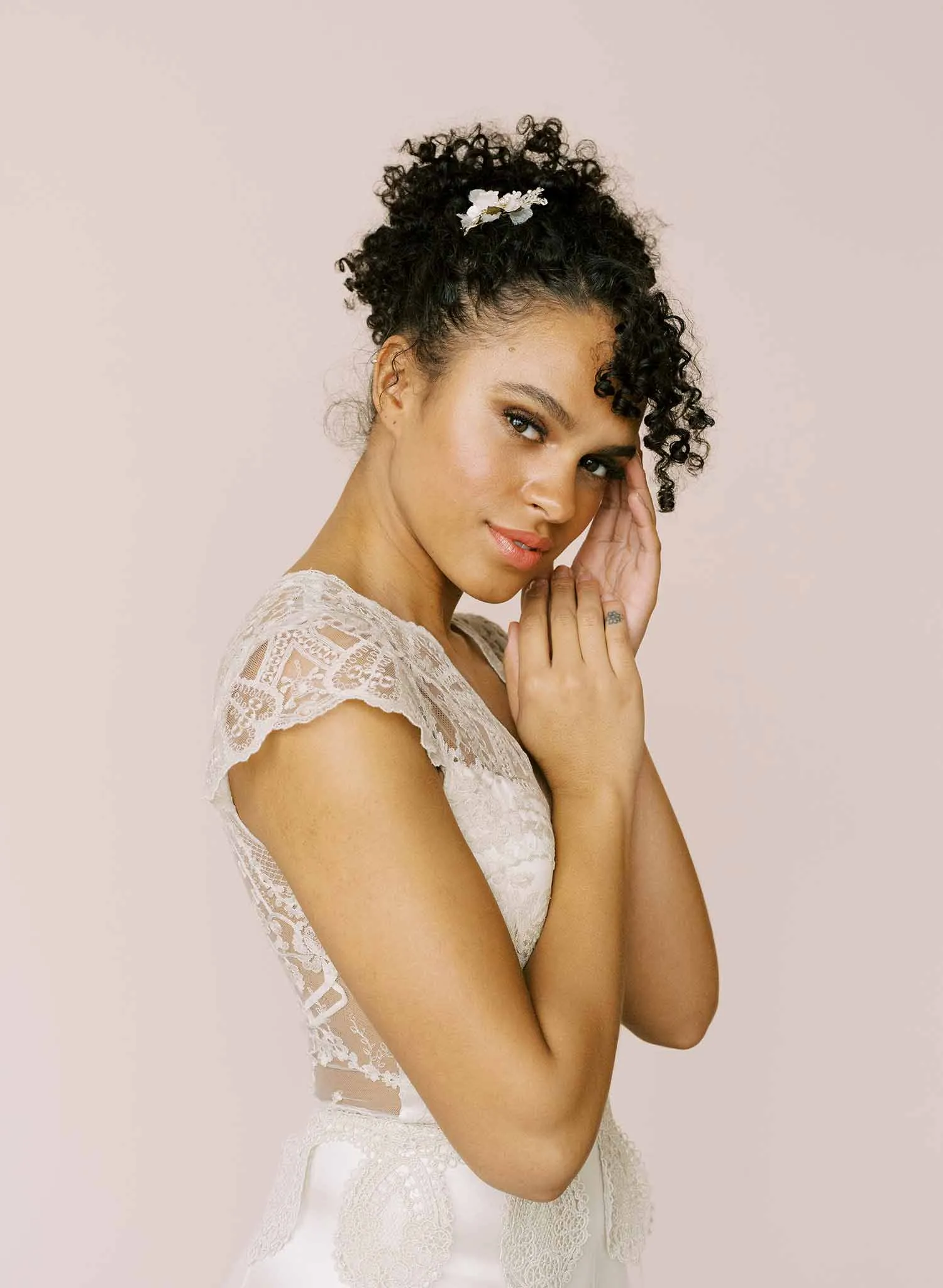 Romantic rose bridal hair pin - Style #2176