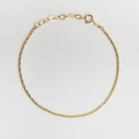 Rope Gold Chain Bracelet