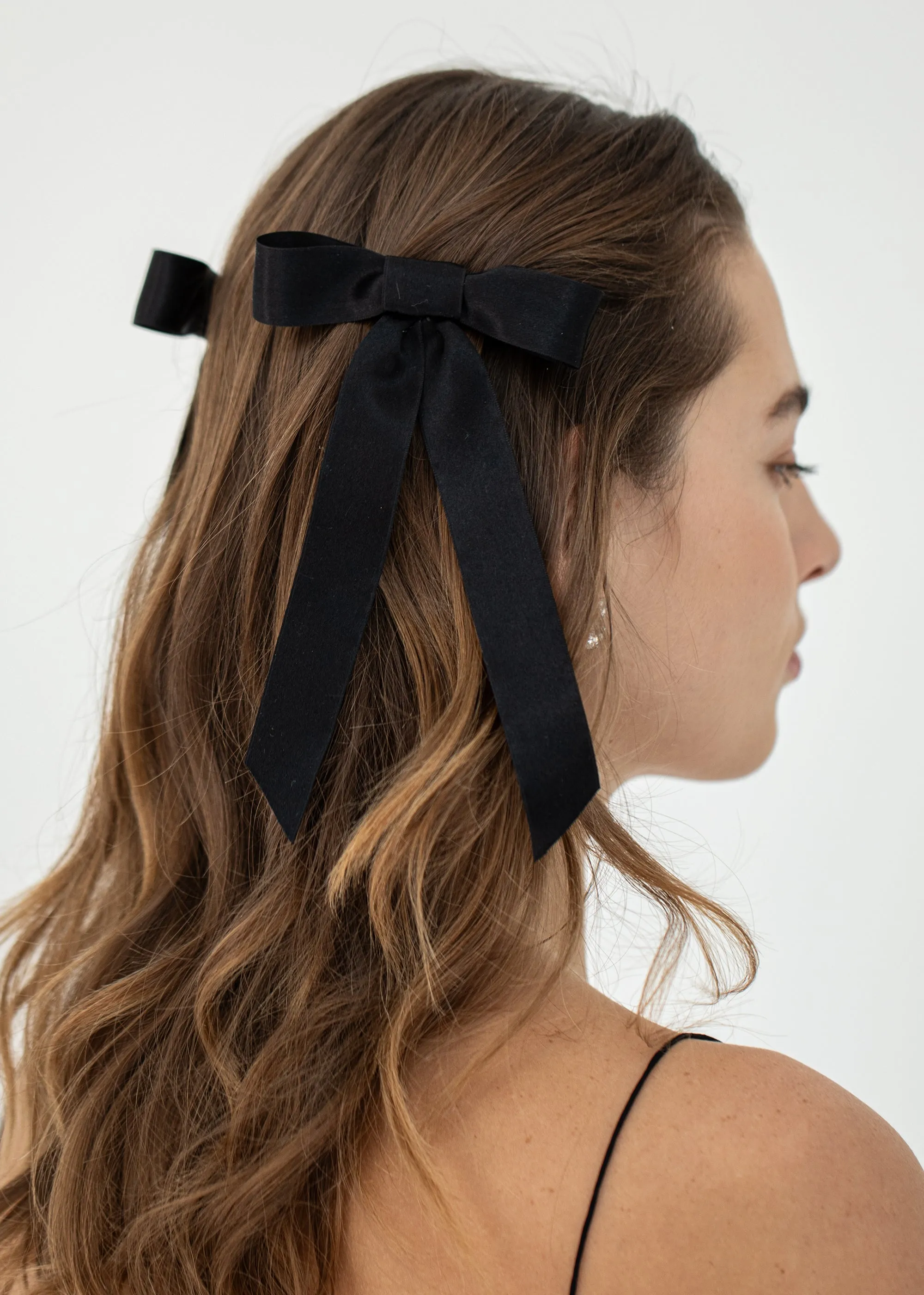 Sasha Bow Barrette -- Black