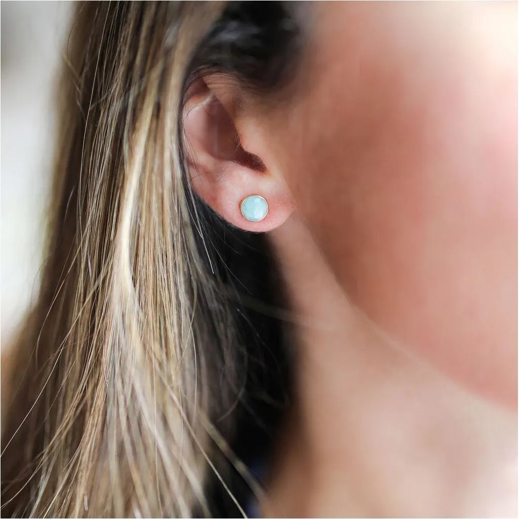 Savanne Gold Vermeil & Amazonite Stud Earrings