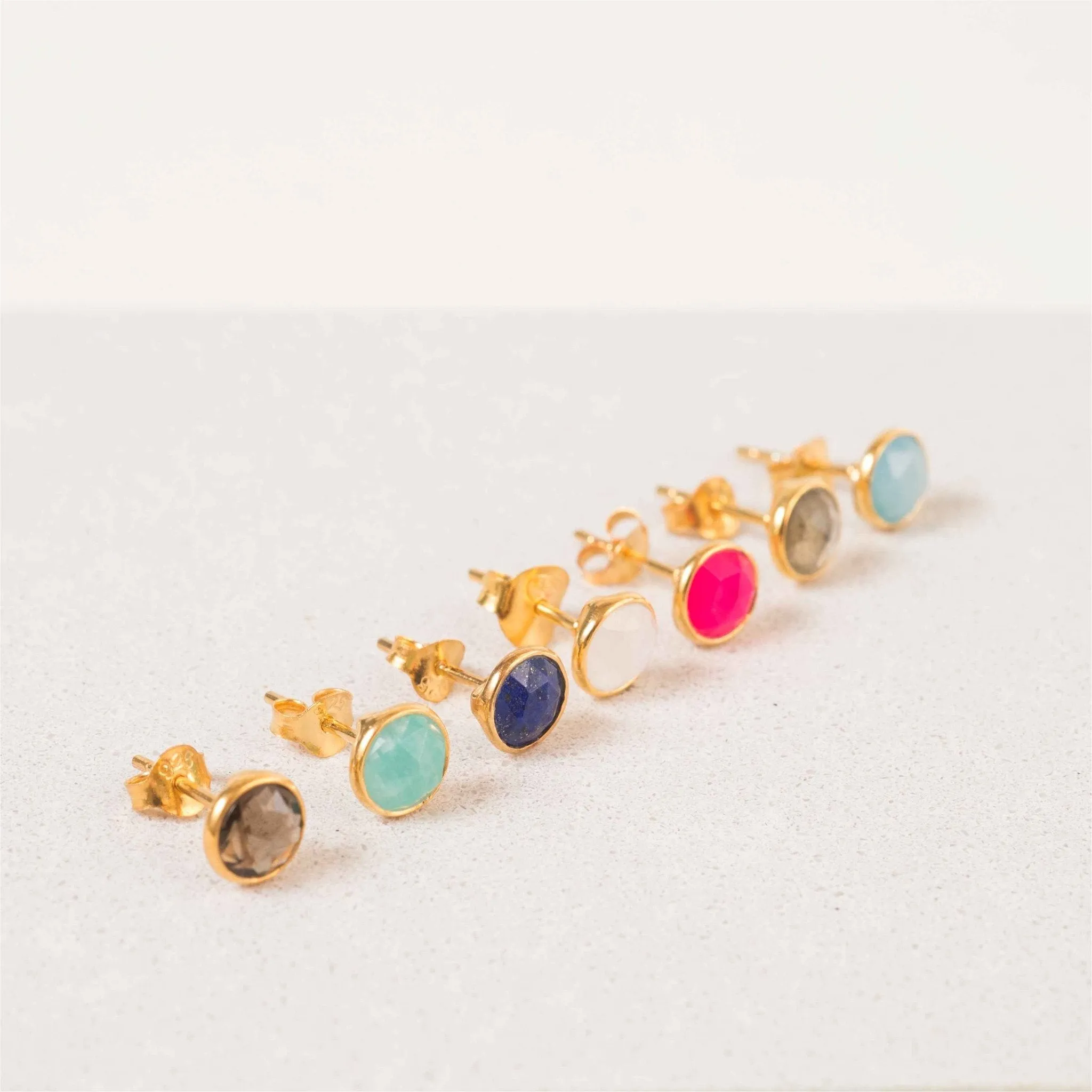 Savanne Gold Vermeil & Amazonite Stud Earrings