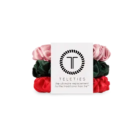 Silk Hair Scrunchie | Small | Poinsettia