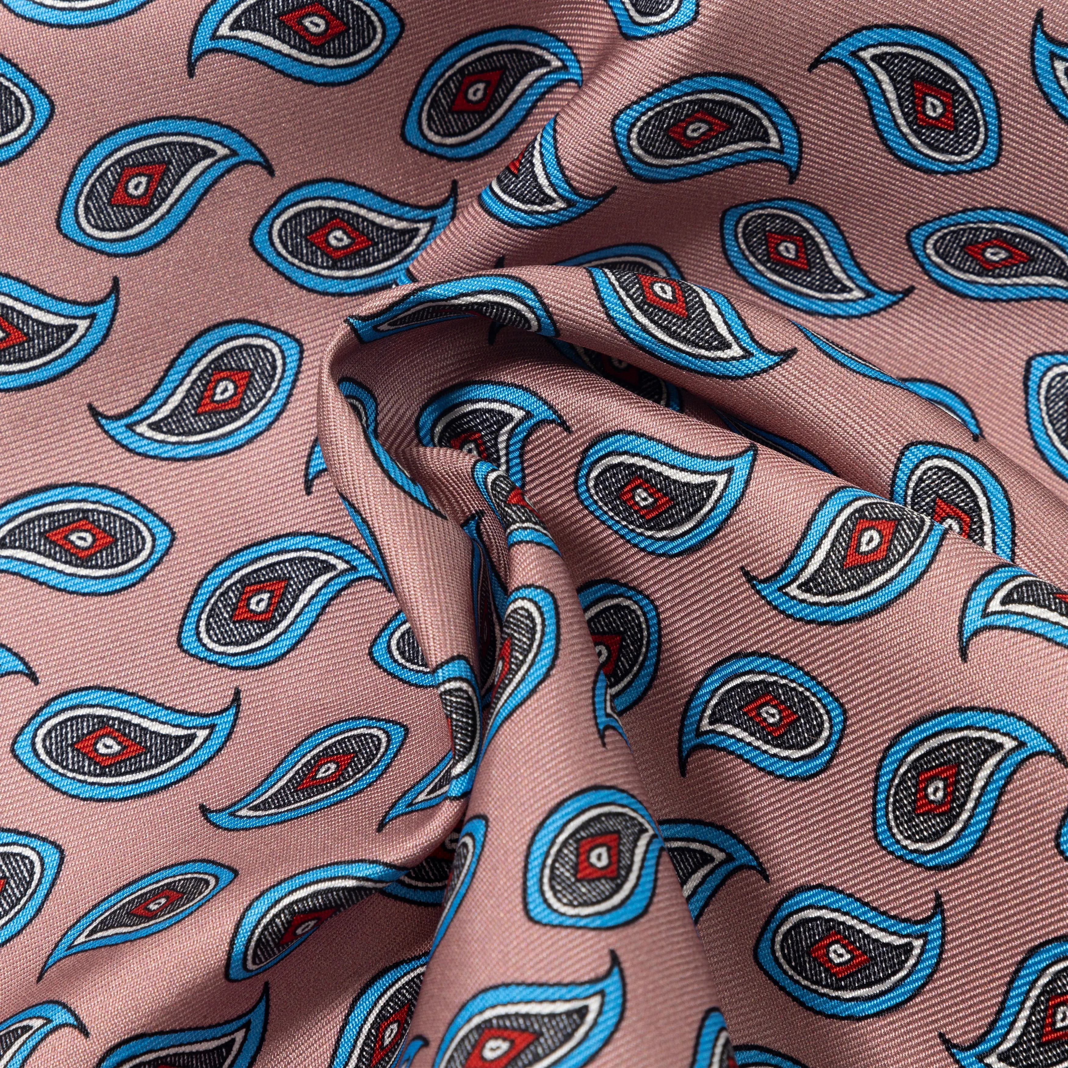 Silk Paisley Print Pocket Square