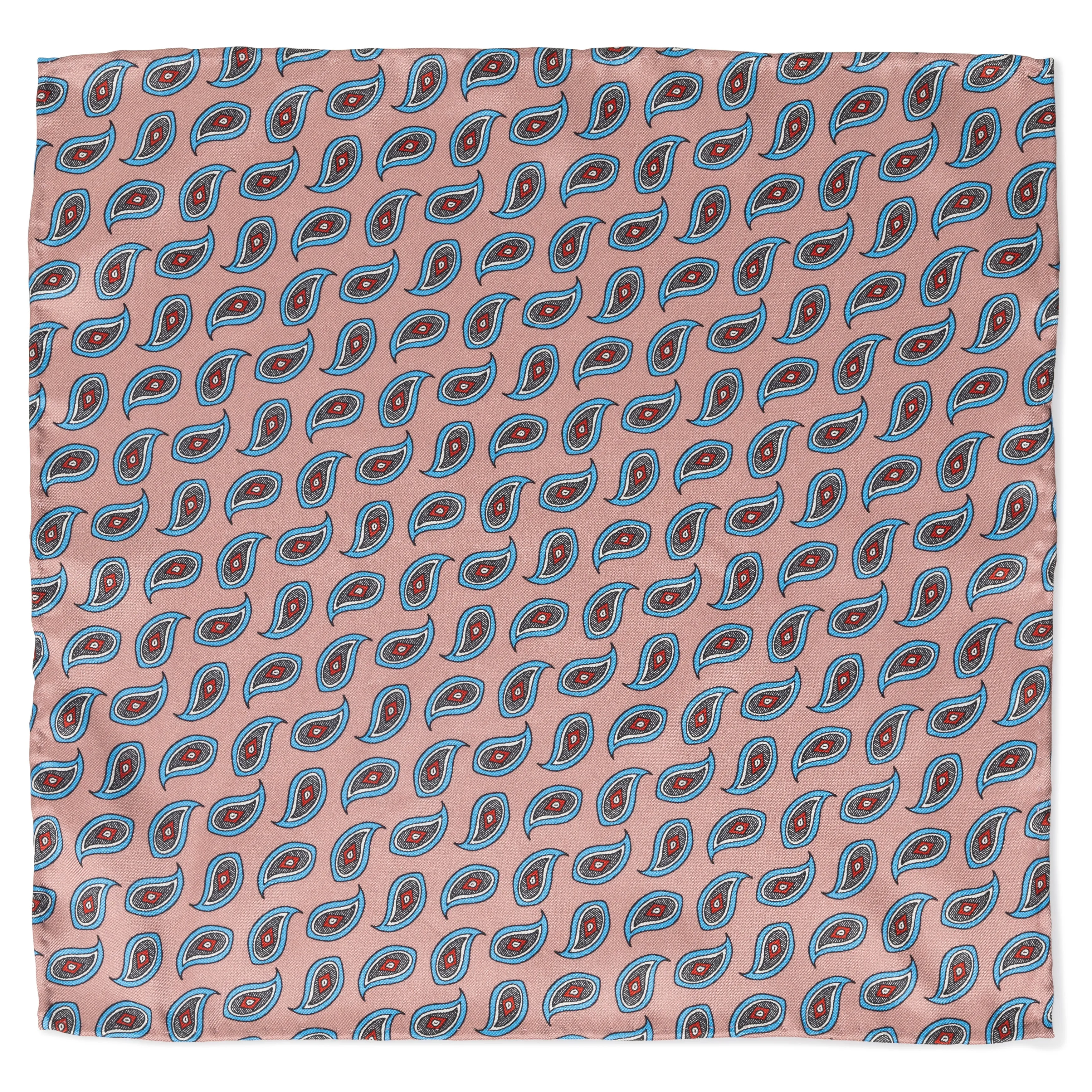 Silk Paisley Print Pocket Square