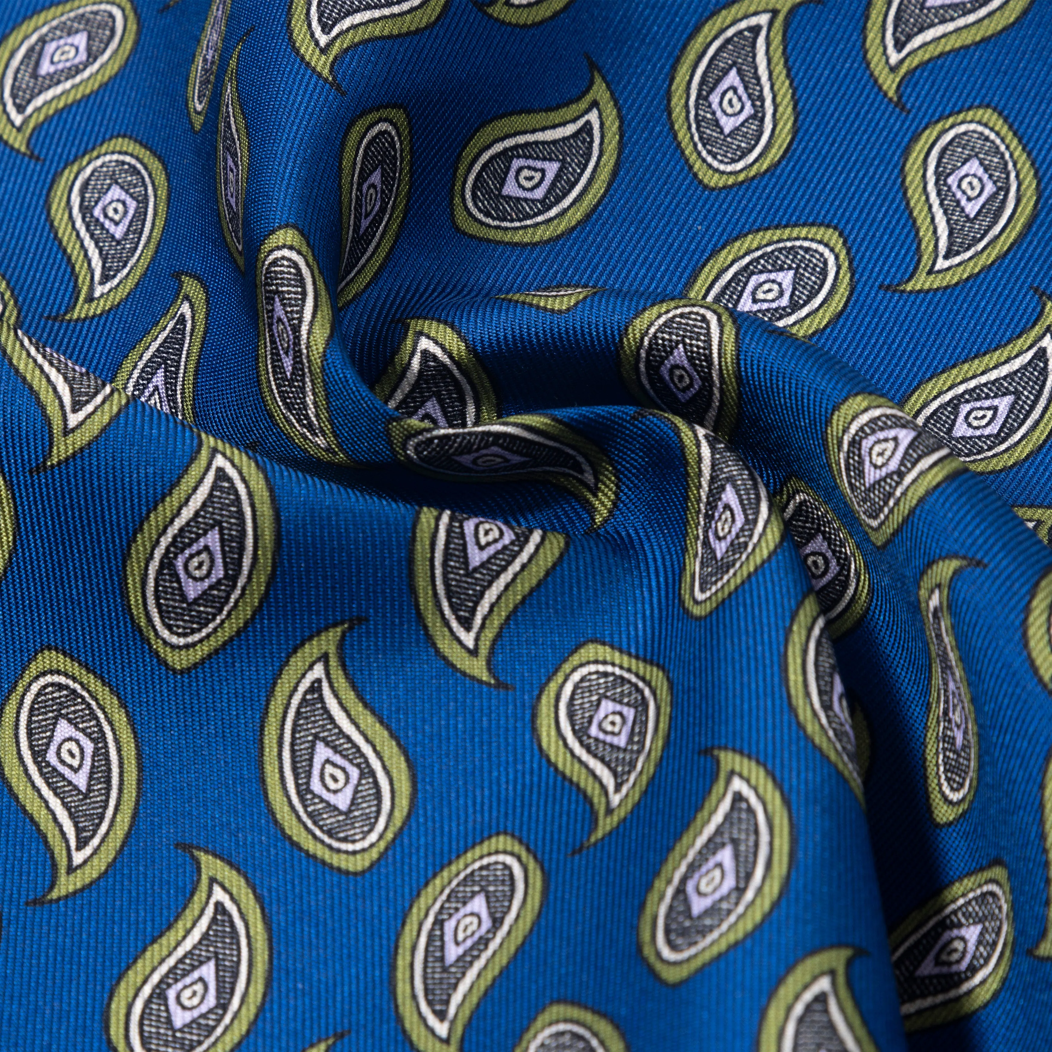 Silk Paisley Print Pocket Square