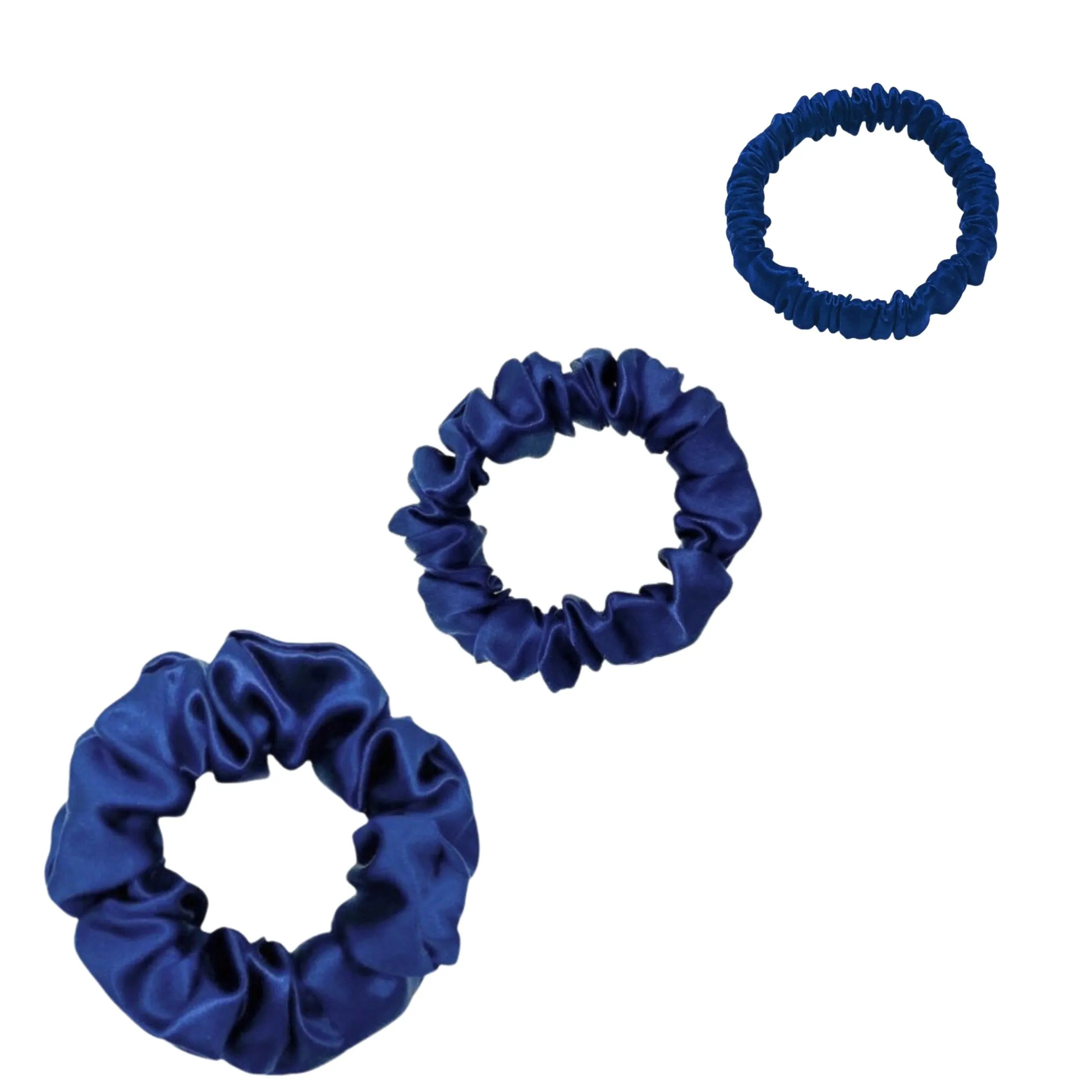 Silk Scrunchies Set - Olive - Mini, Small, Medium