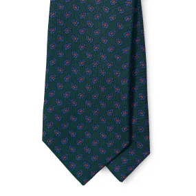 Silk Twill Mini Paisley Tipped Tie