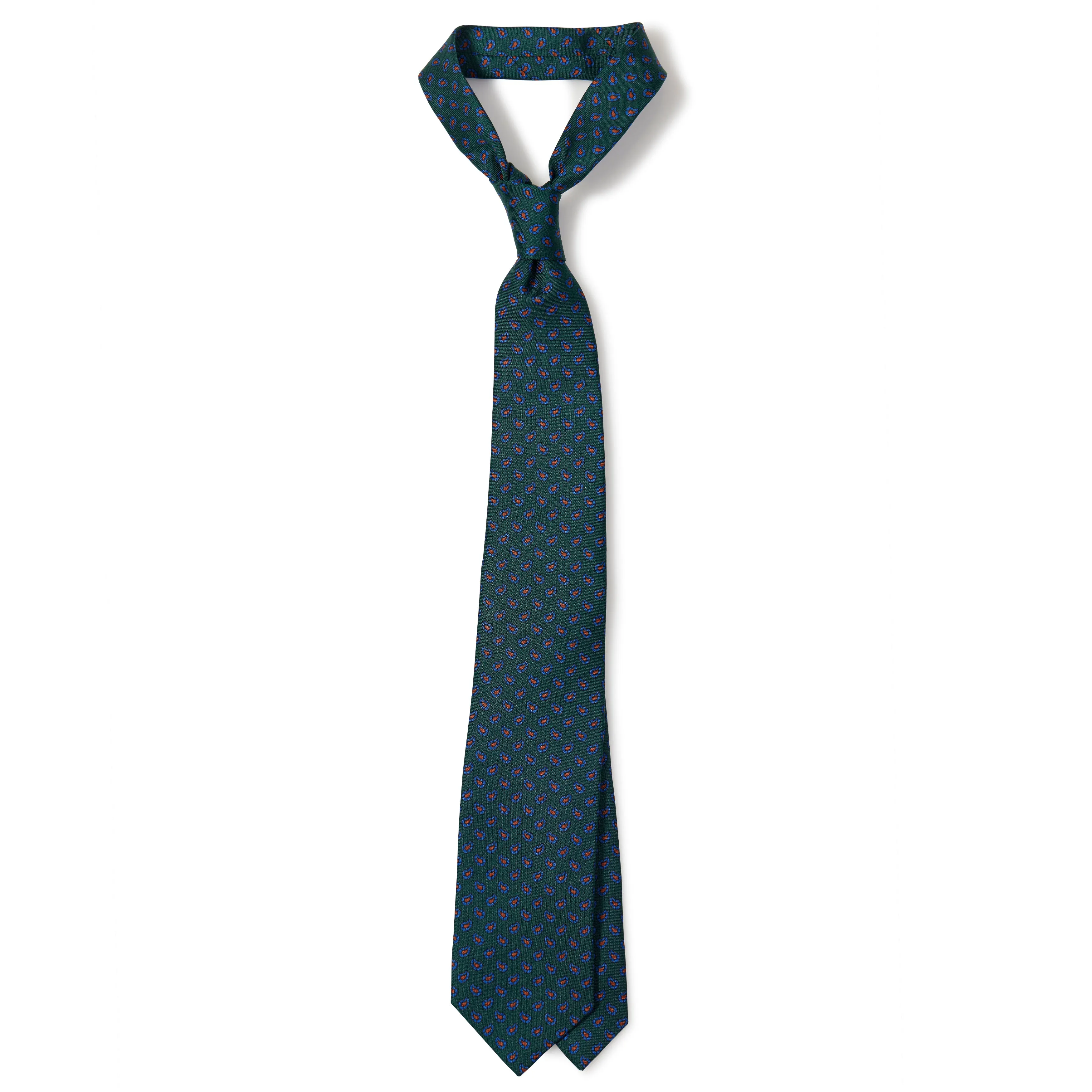 Silk Twill Mini Paisley Tipped Tie