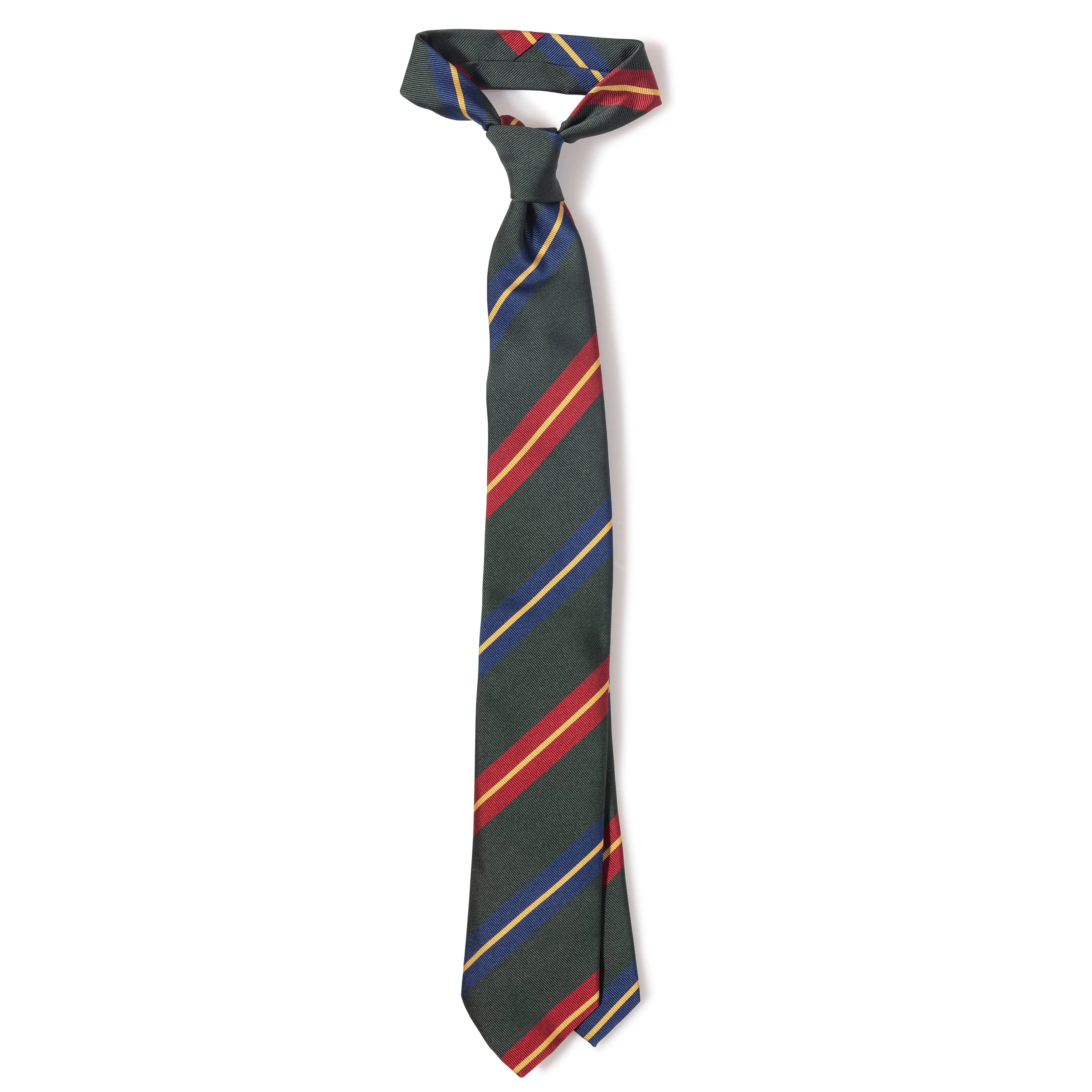 Silk Woven Repp Stripe Tipped Tie