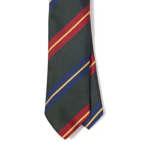 Silk Woven Repp Stripe Tipped Tie