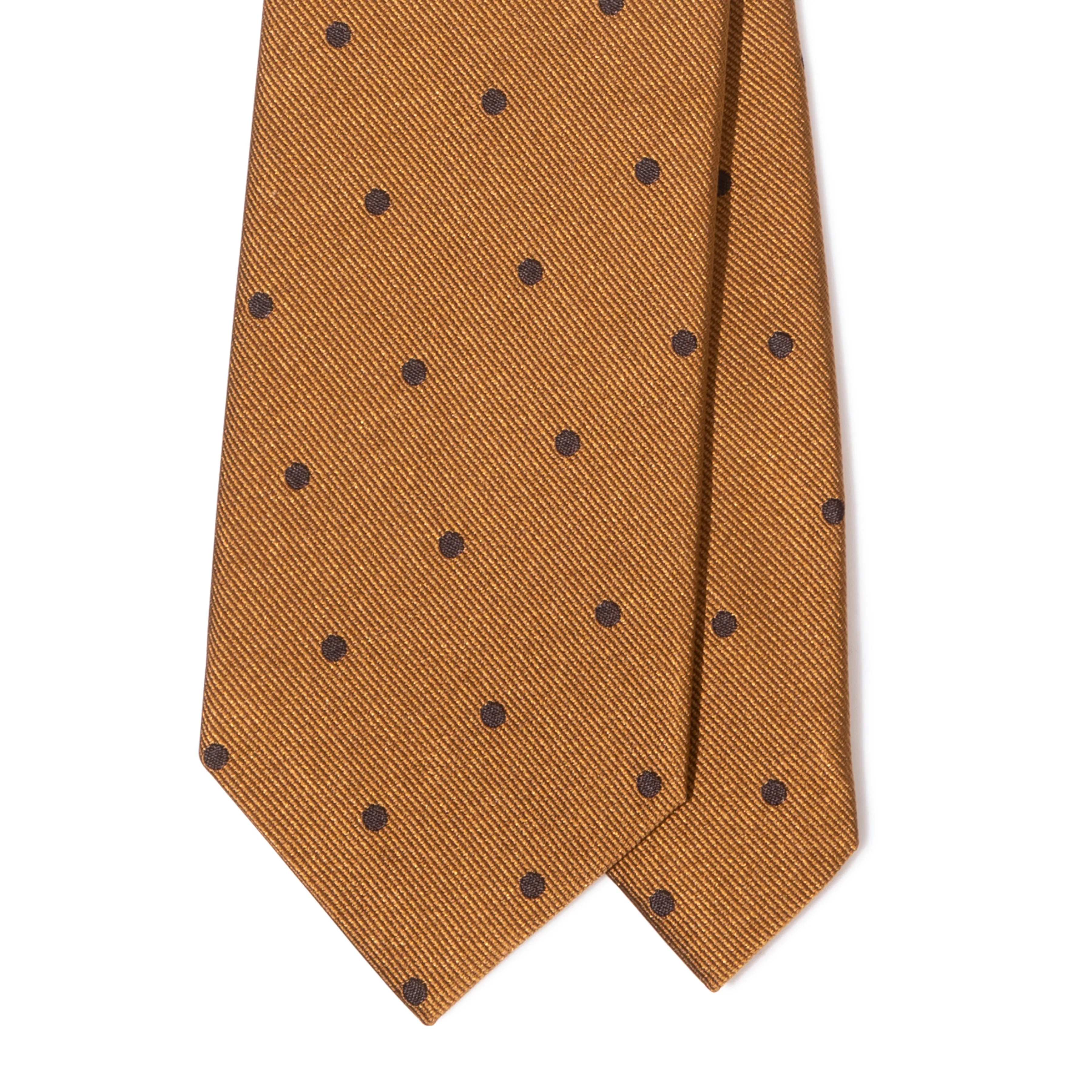 Silk Woven Reppe Dot Tipped Tie